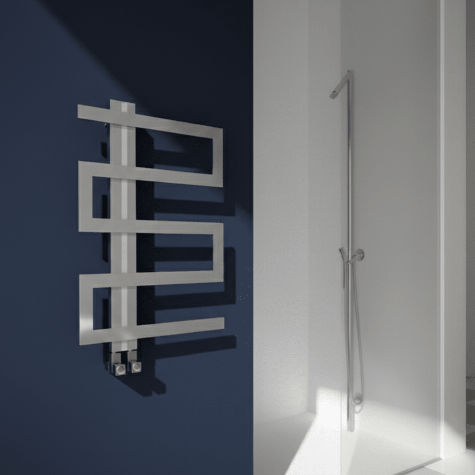 Carisa Ibiza Geometric Stainless Steel Bathroom Radiator in 1130H x 500W
