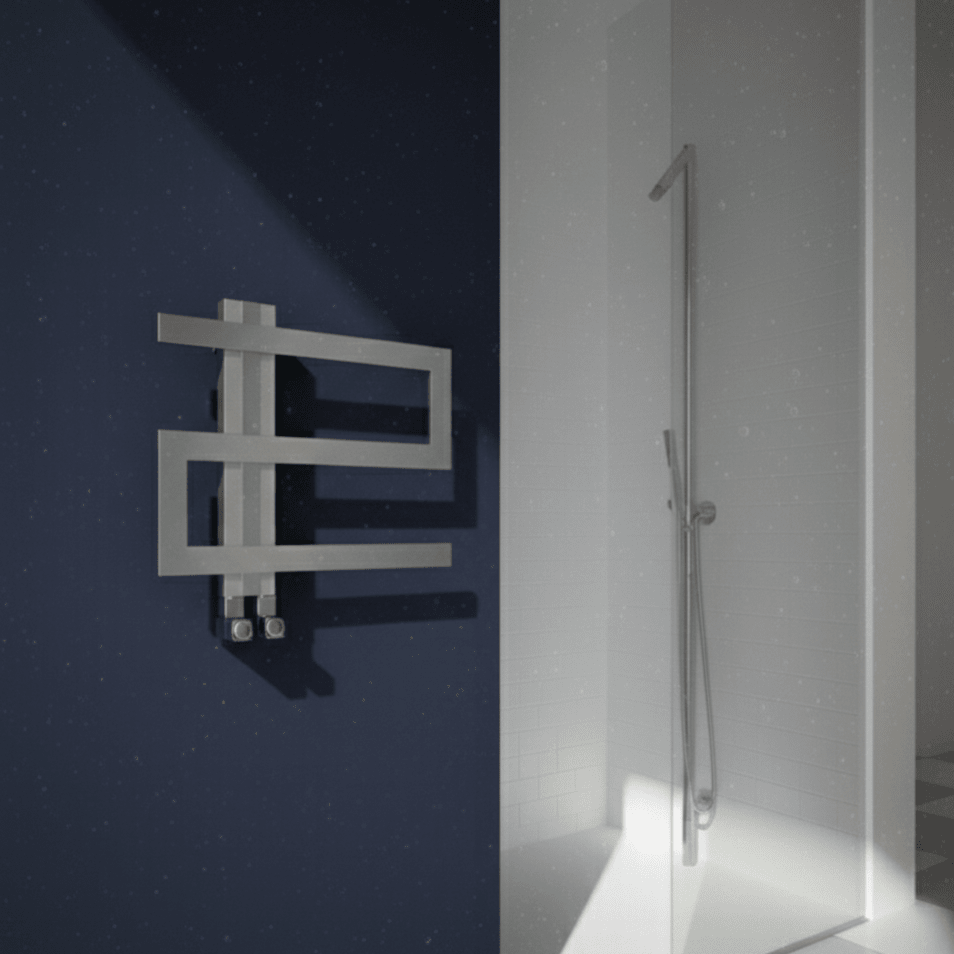 Carisa Ibiza Geometric Stainless Steel Bathroom Radiator in 440H x 500W