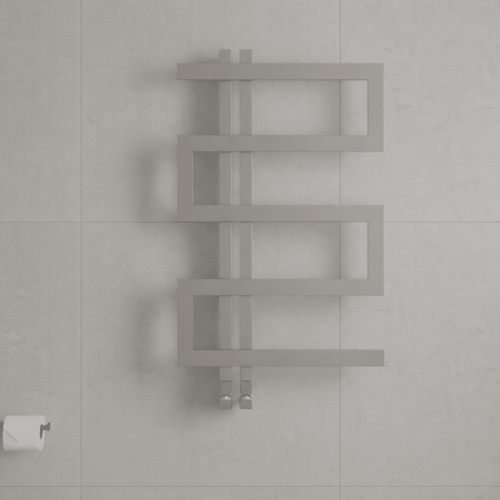 Carisa Ibiza Geometric Stainless Steel Bathroom Radiator in 770H x 500W
