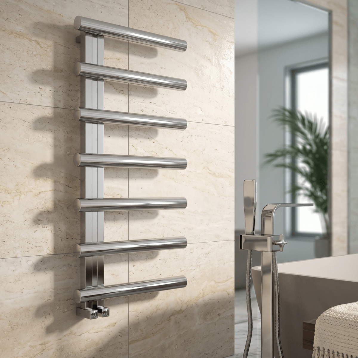 Carisa Ivor Steel Designer Bathroom Towel Radiator in 1000H x 500W