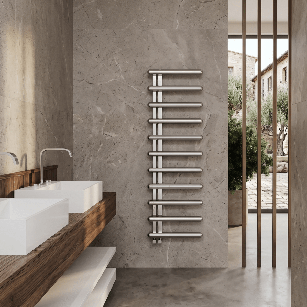 Carisa Ivor Steel Designer Bathroom Towel Radiator in 1500H x 500W