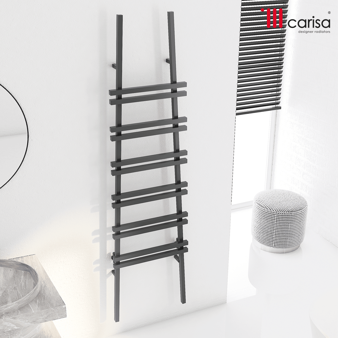 Carisa Jacobs Aluminium Designer Bathroom Ladder Towel Radiator in Flex Pipe