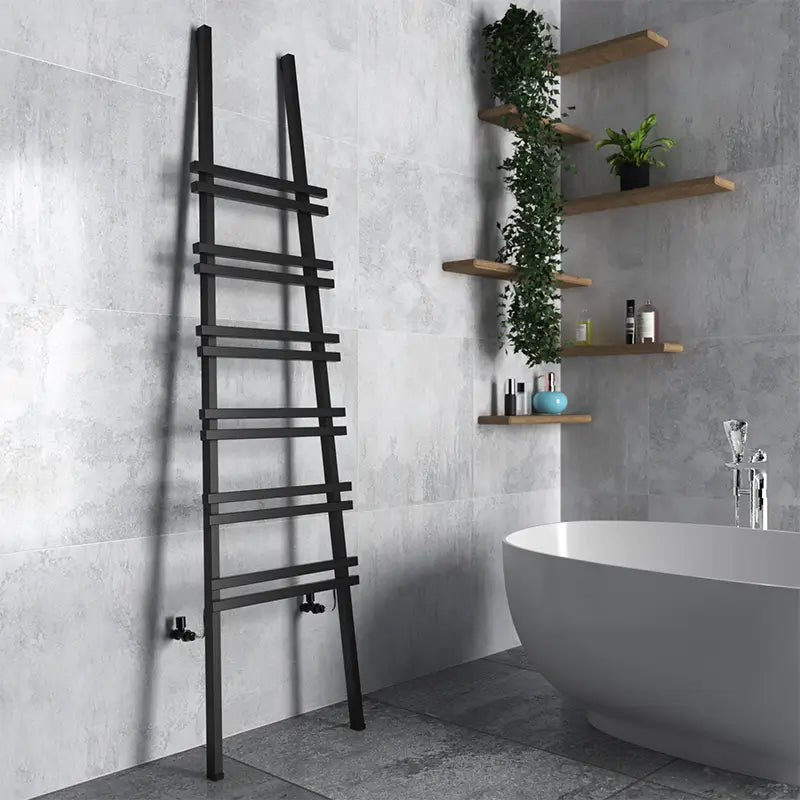 Carisa Jacobs Aluminium Designer Bathroom Ladder Towel Radiator in Flex Pipe