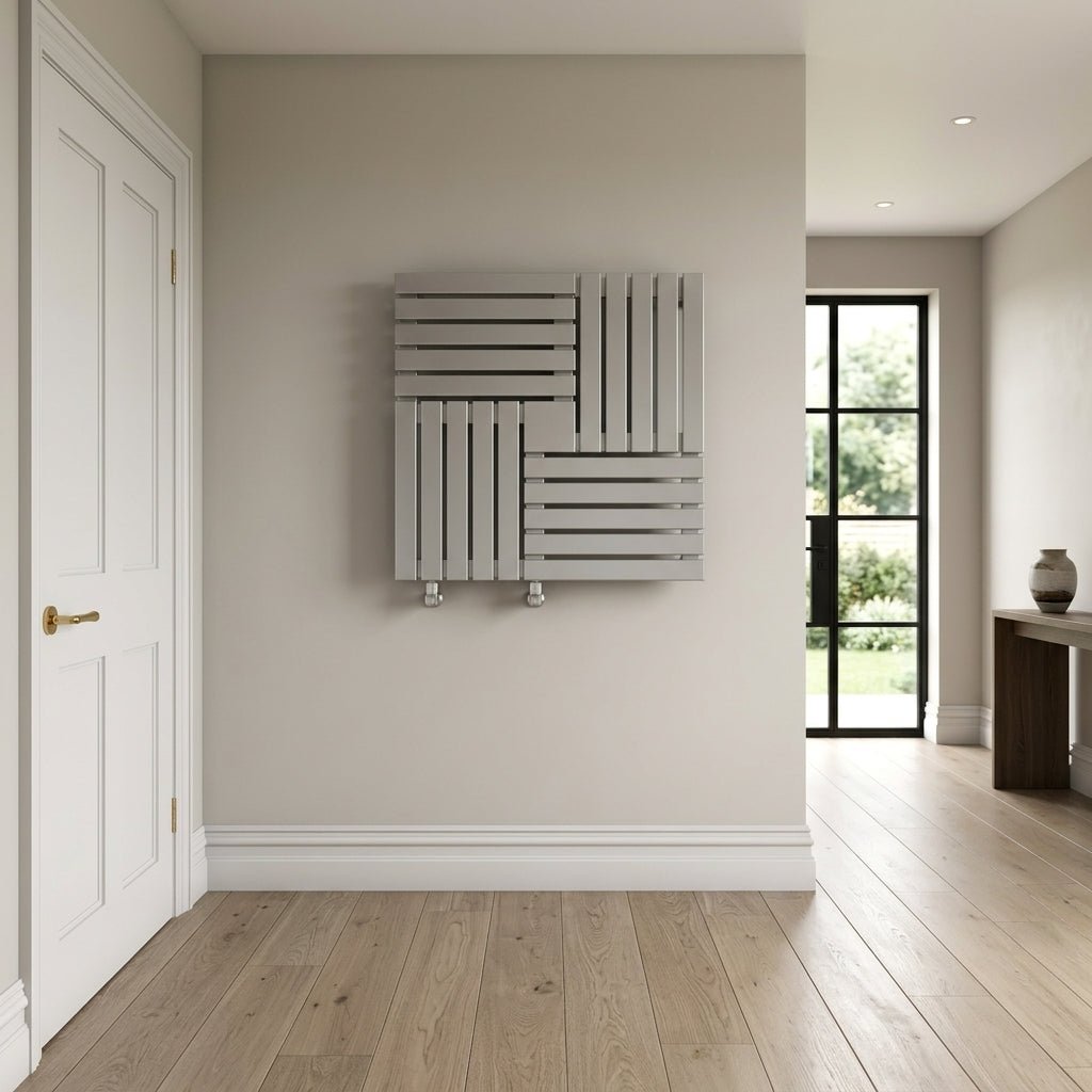 Carisa Keops Wall Art Stainless Steel Radiator in Mirror Polished