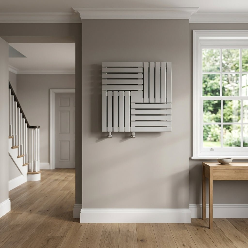 Carisa Keops Wall Art Stainless Steel Radiator in Mirror Polished