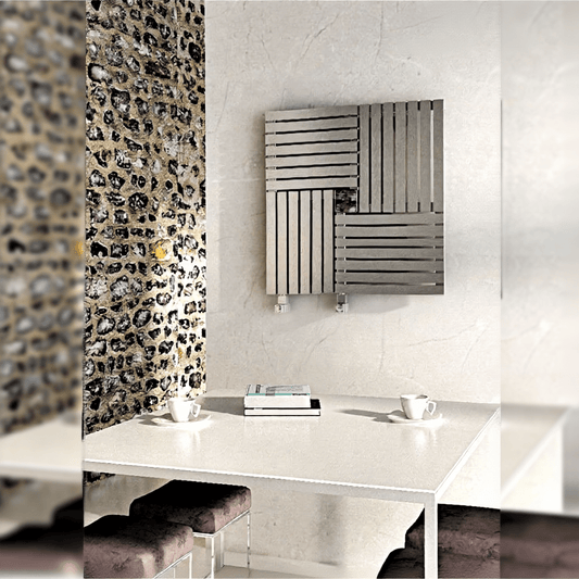 Carisa Keops Wall Art Stainless Steel Radiator in Polished Satin