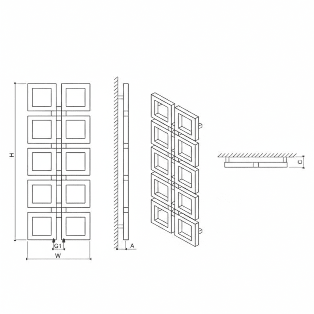 Carisa Knight Bespoke Stainless Steel Designer Heated Towel Rail | CUSTOM MADE in Textured White RAL