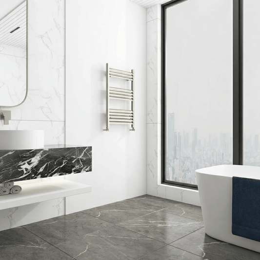 Carisa Lara Tier Aluminium Designer Towel Radiator Inox Anodized in 1800H x 500W