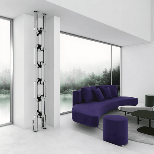 Carisa Link Floor Stainless Steel Bespoke Designer Radiator | CUSTOM MADE in Textured White RAL