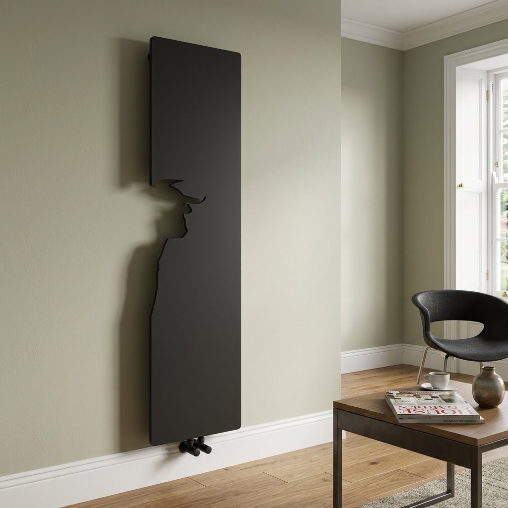 Carisa Lym Flat Panel Modern Designer Steel Radiator | MADE TO ORDER in Textured Anthracite