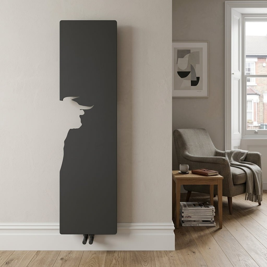Carisa Lym Flat Panel Modern Designer Steel Radiator | MADE TO ORDER in Textured Anthracite