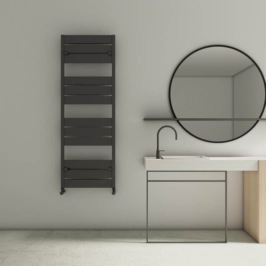Carisa Mack Bathroom Vertical Designer Aluminium Towel Radiator in 700H x 500W