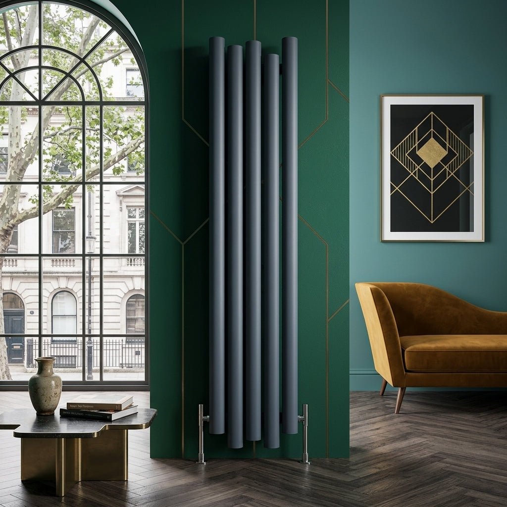 Carisa Motion Asymmetric Contemporary Tall Radiator in 1800H x 390W