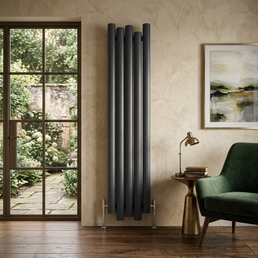 Carisa Motion Asymmetric Contemporary Tall Radiator in 1800H x 390W