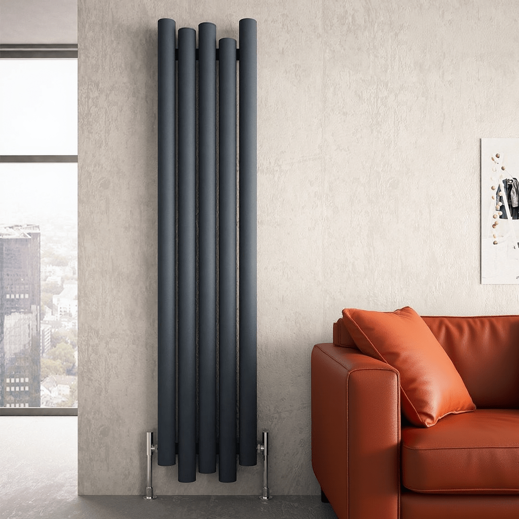 Carisa Motion Asymmetric Contemporary Tall Radiator in 1800H x 390W