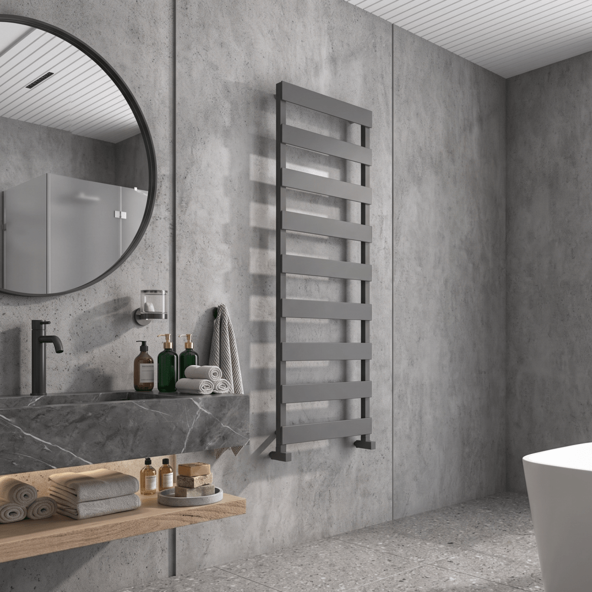 Carisa Ninova Minimalist Ladder Style Towel Warmer in 810H x 500W