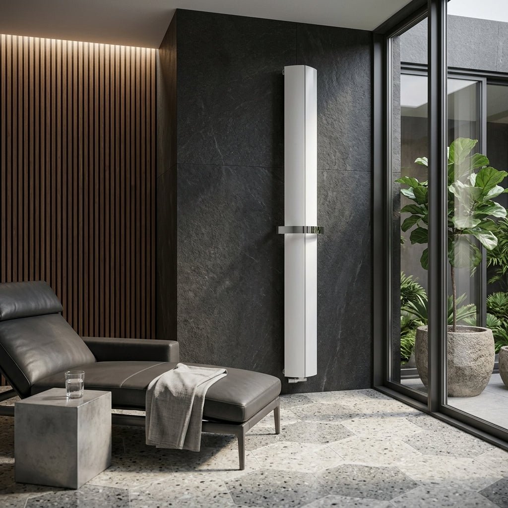 Carisa Nixie Modern Bathroom Radiator in 1200H x 205W