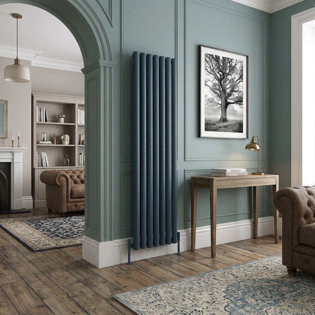 Carisa Odessa Aluminium Vertical Radiator | CUSTOM MADE in Textured Anthracite