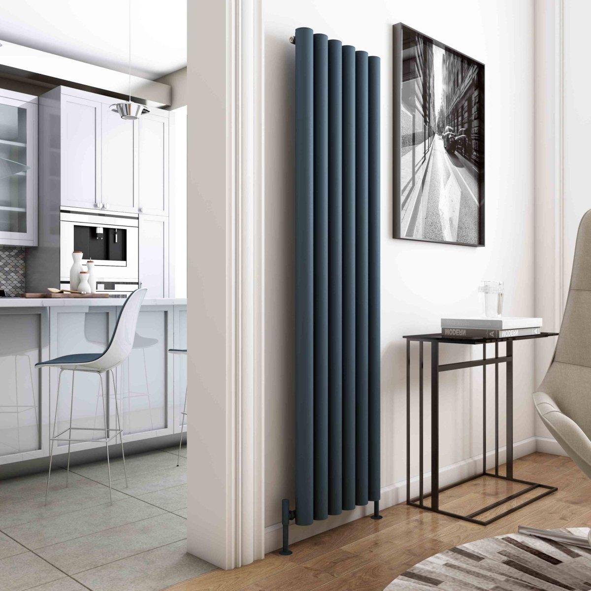 Carisa Odessa Aluminium Vertical Radiator | CUSTOM MADE in Textured Anthracite