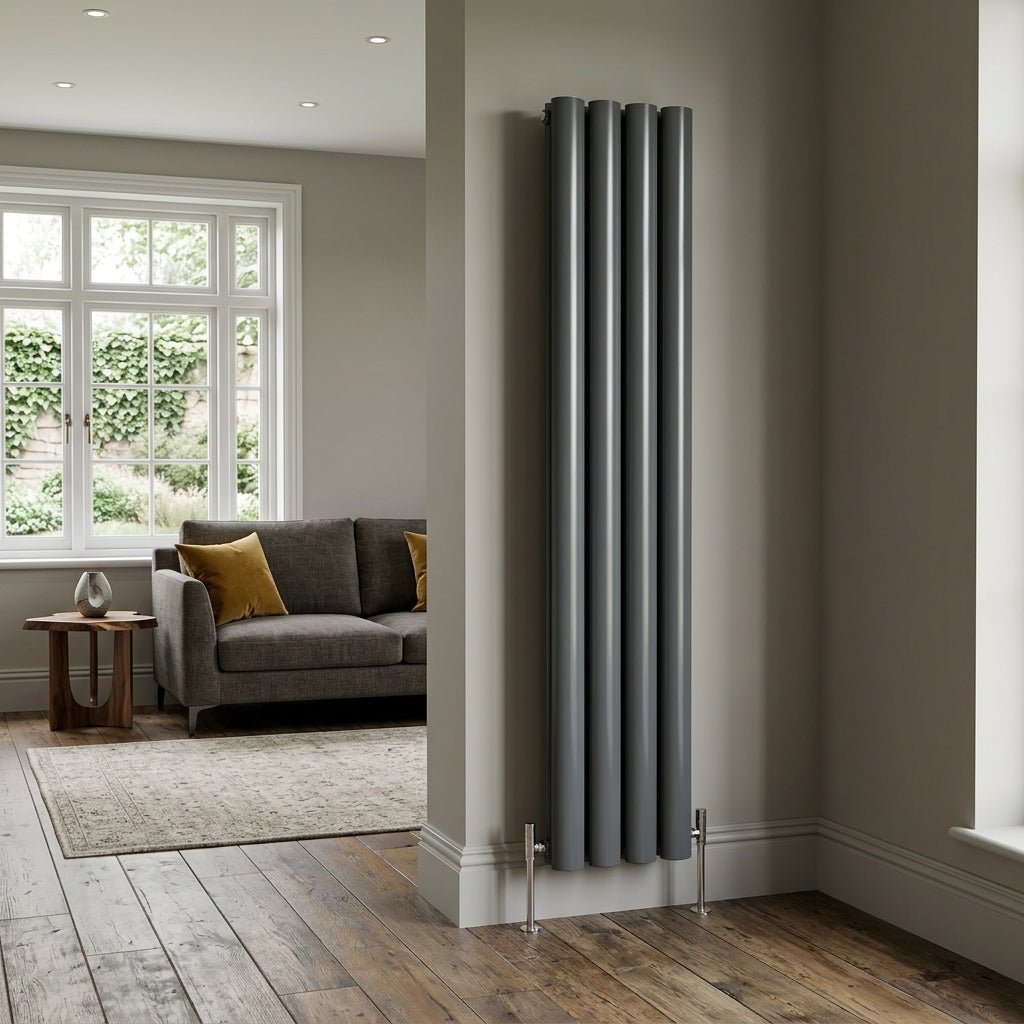 Carisa Otto Vertical Designer Aluminium Radiator in 1800H x 315W