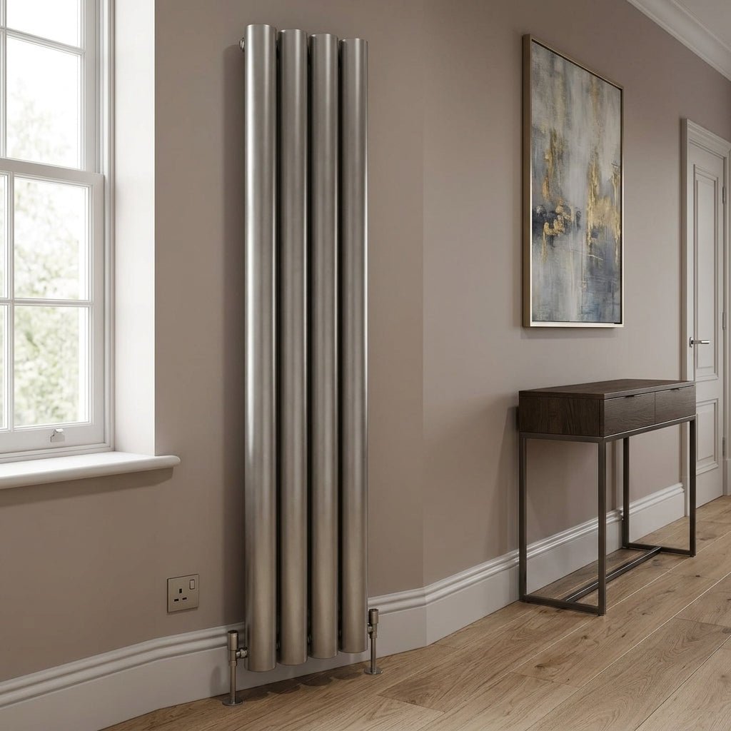 Carisa Otto Vertical Designer Aluminium Radiator in 1800H x 315W