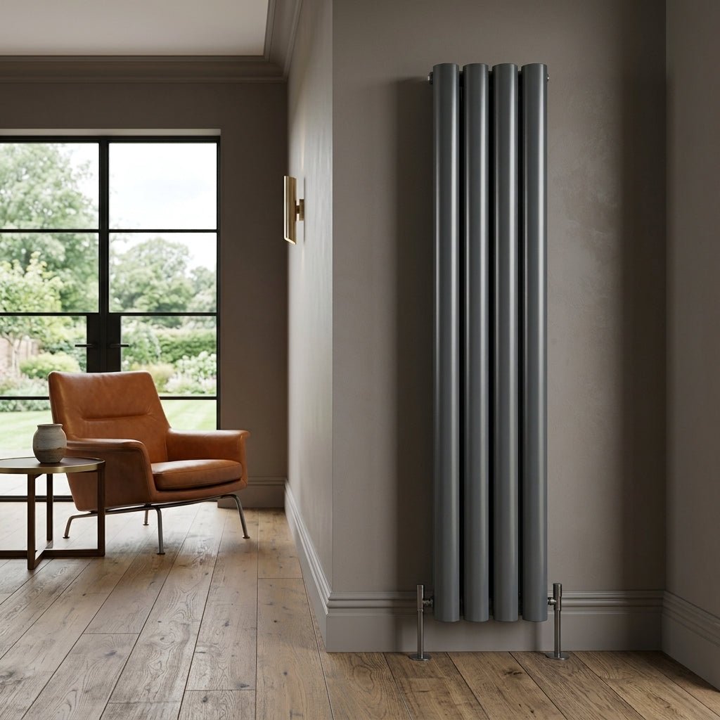 Carisa Otto Vertical Designer Aluminium Radiator in 1800H x 315W