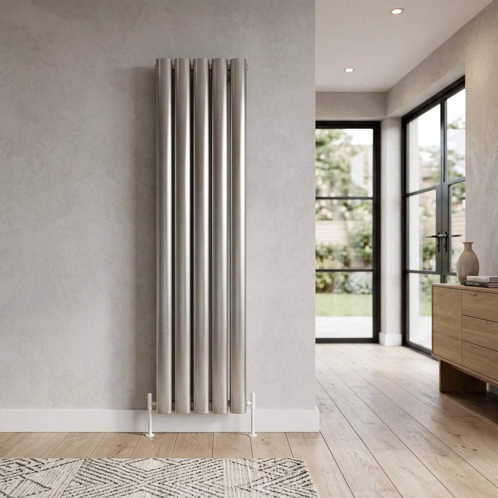 Carisa Otto Vertical Designer Aluminium Radiator in 1800H x 395W