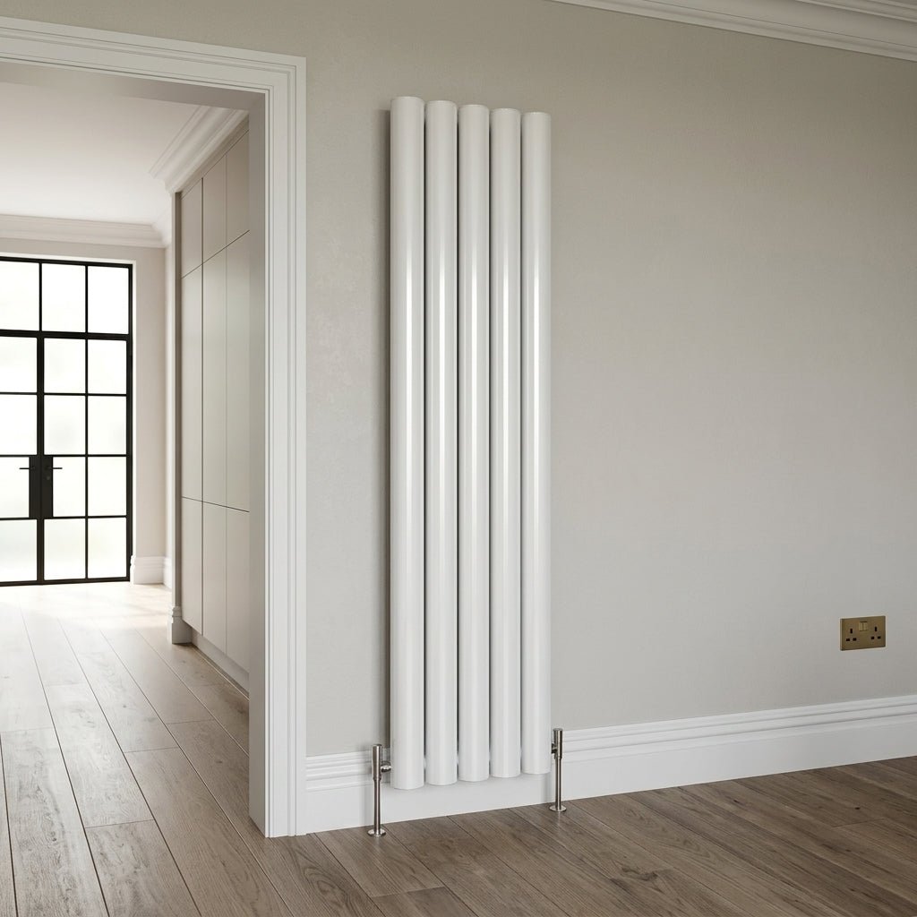 Carisa Otto Vertical Designer Aluminium Radiator in 1800H x 395W