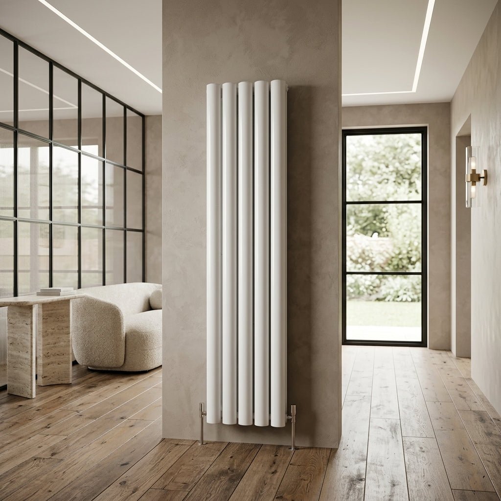 Carisa Otto Vertical Designer Aluminium Radiator in 1800H x 395W