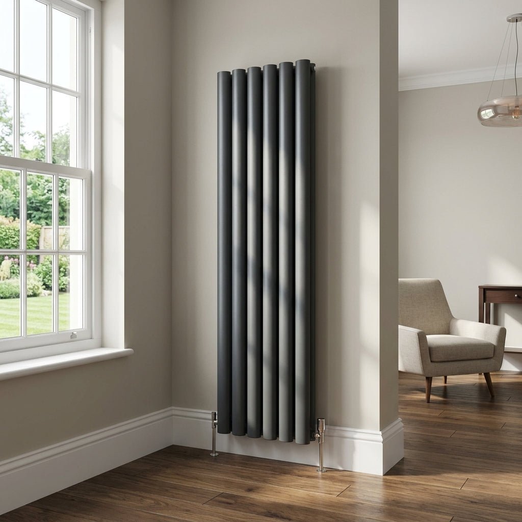Carisa Otto Vertical Designer Aluminium Radiator in 1800H x 475W