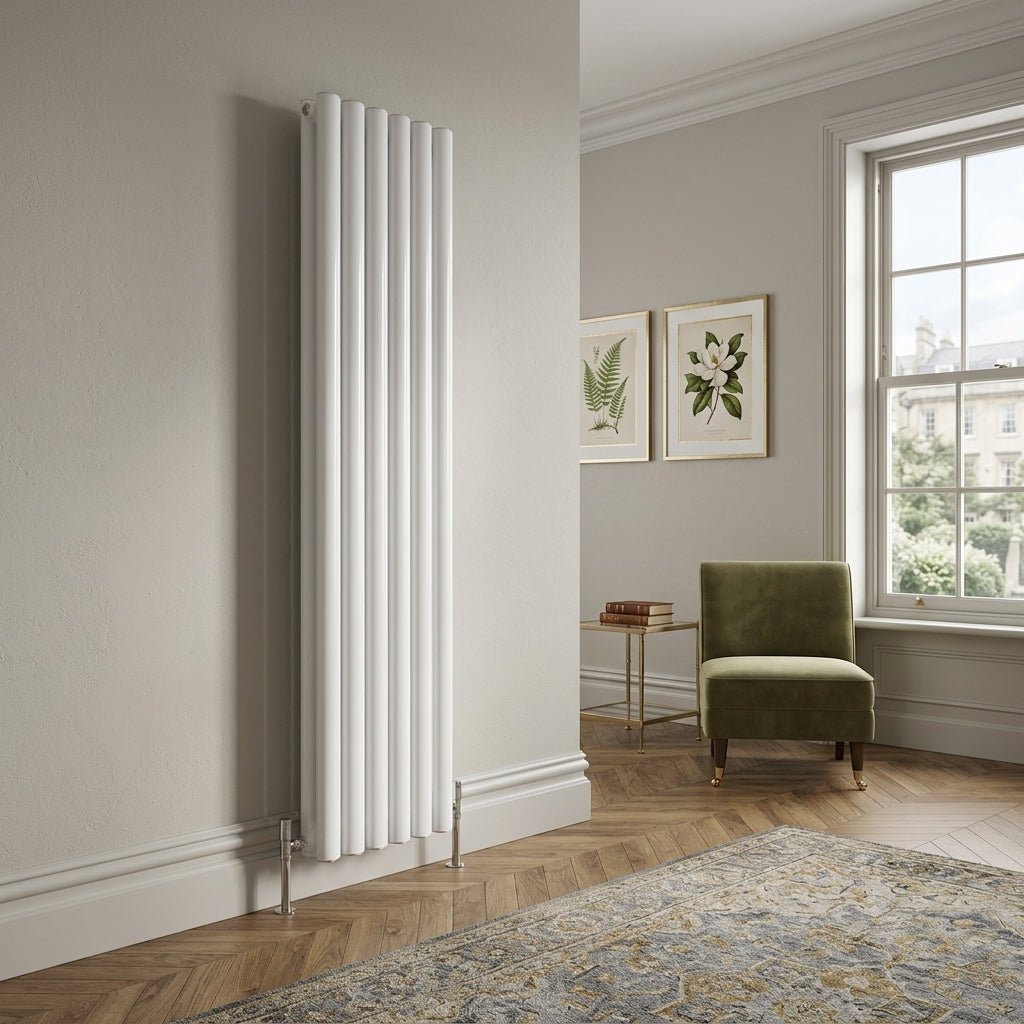Carisa Otto Vertical Designer Aluminium Radiator in 1800H x 475W