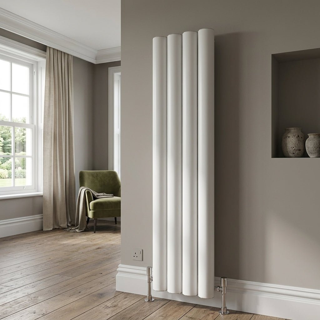Carisa Otto Vertical Designer Aluminium Radiator in 1800H x 475W