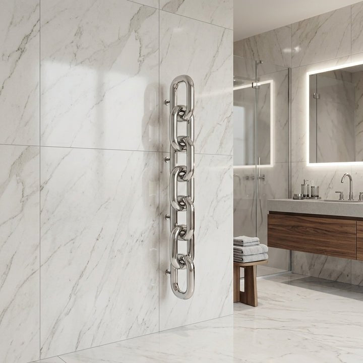 Carisa Oversize Link Chain Steel Designer Radiator in 830H x 240W