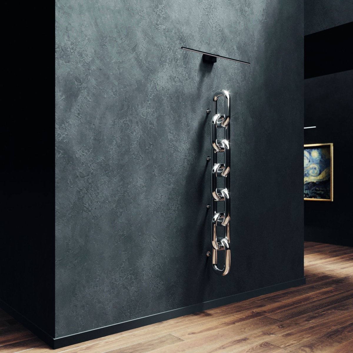 Carisa Oversize Link Chain Steel Designer Radiator in 830H x 240W