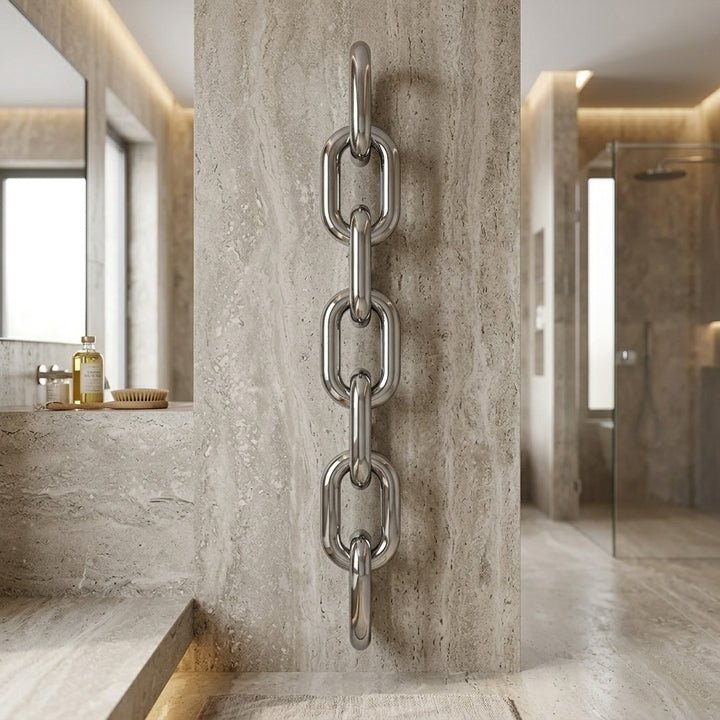 Carisa Oversize Link Chain Steel Designer Radiator in 830H x 240W