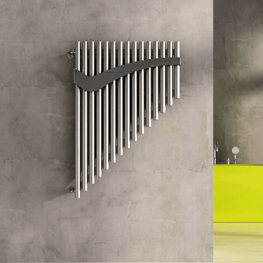 Carisa Pan Bespoke Designer Stainless Steel Radiator | CUSTOM MADE in Textured White RAL