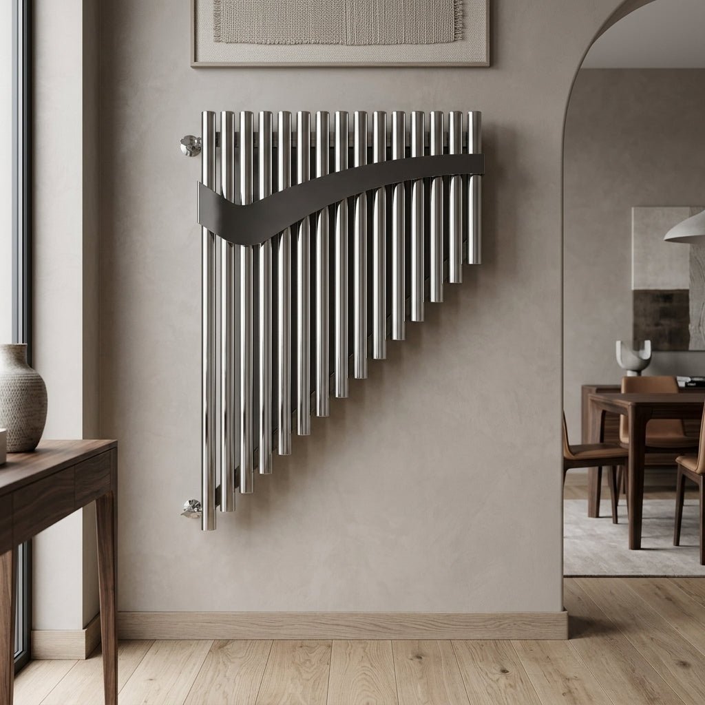 Carisa Pan Bespoke Designer Stainless Steel Radiator | CUSTOM MADE in Textured White RAL