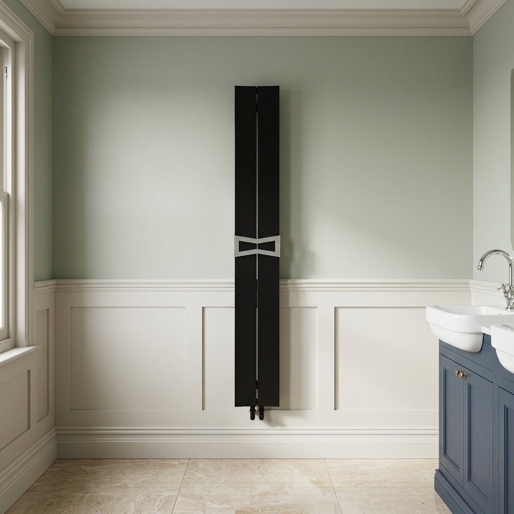 Carisa Papillion Bath Aluminium Towel Radiator | CUSTOM MADE in Textured Anthracite
