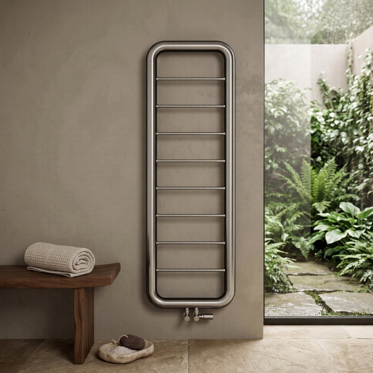 Carisa Paros Stainless Steel Towel Radiator in 1500H x 500W