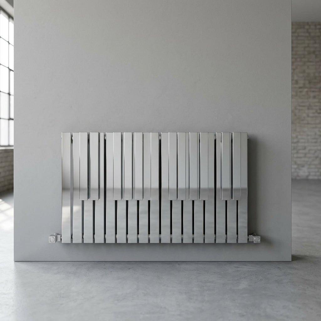 Carisa Piano Stainless Steel Horizontal Radiator | CUSTOM MADE in Mirror Polished