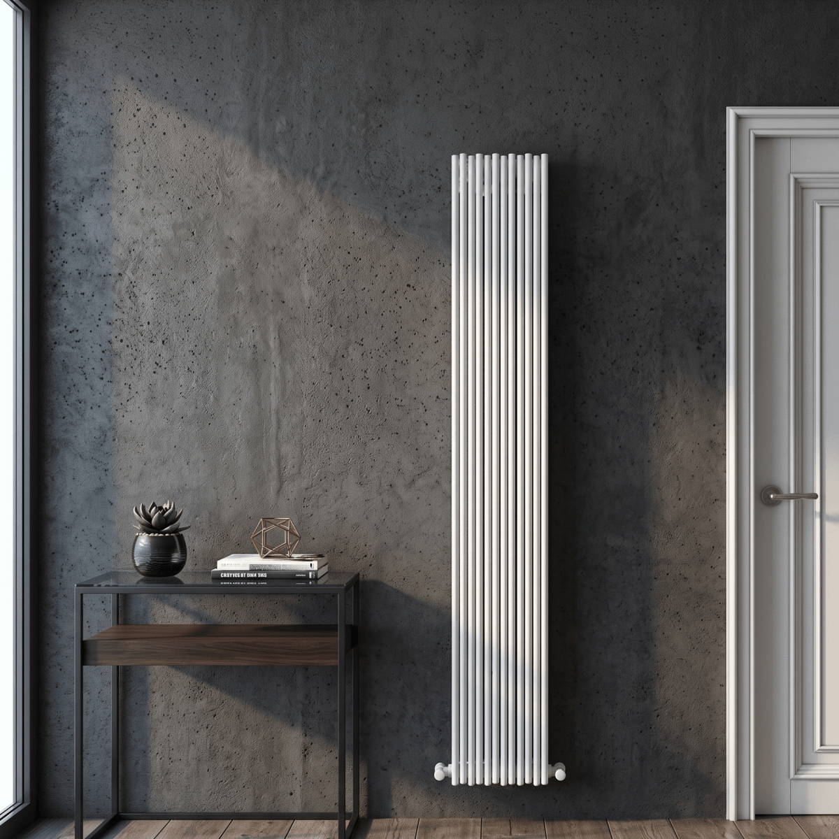 Carisa Pipette Vertical Designer Aluminium Radiator in 1800H x 280W