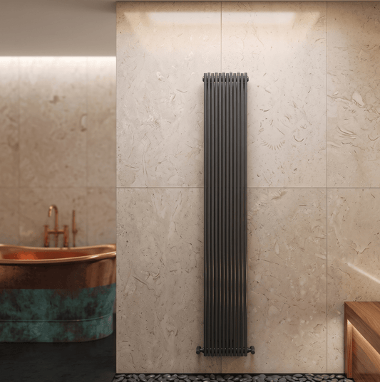 Carisa Pipette Vertical Designer Aluminium Radiator in 1800H x 280W