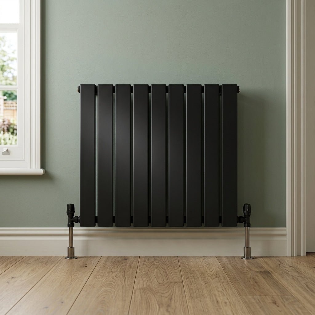 Carisa Plata Double Slim Horizontal Aluminium Radiator in 600H x 420W