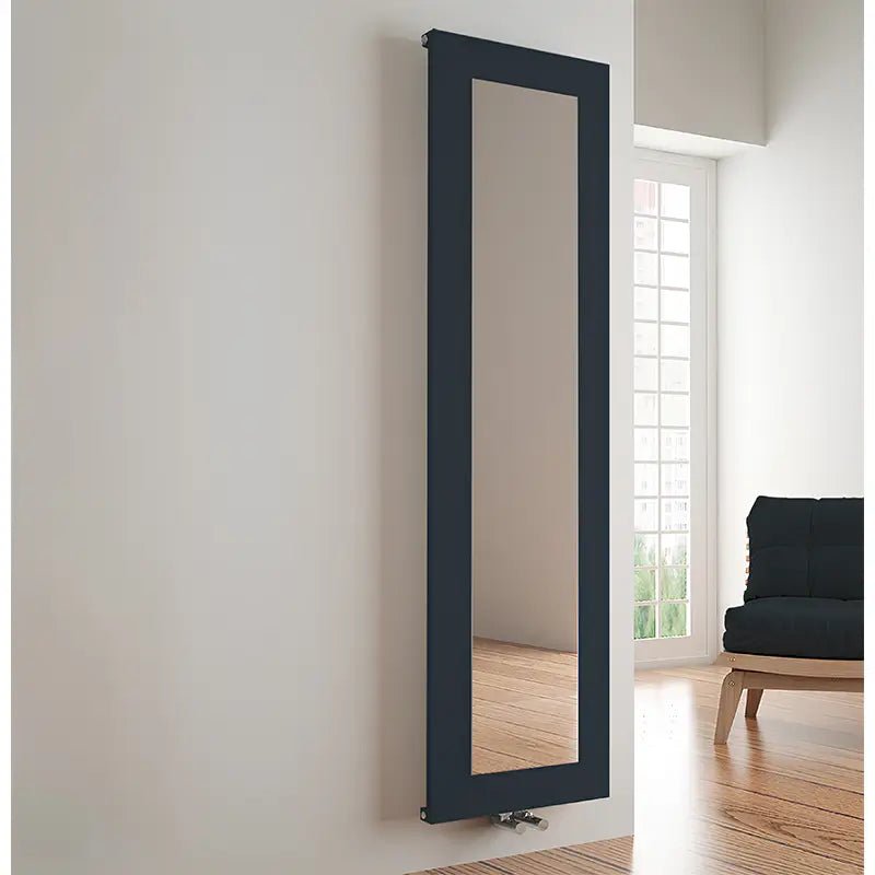 Carisa Quadro Vertical Anthracite Mirror Radiator in 1610H x 280W