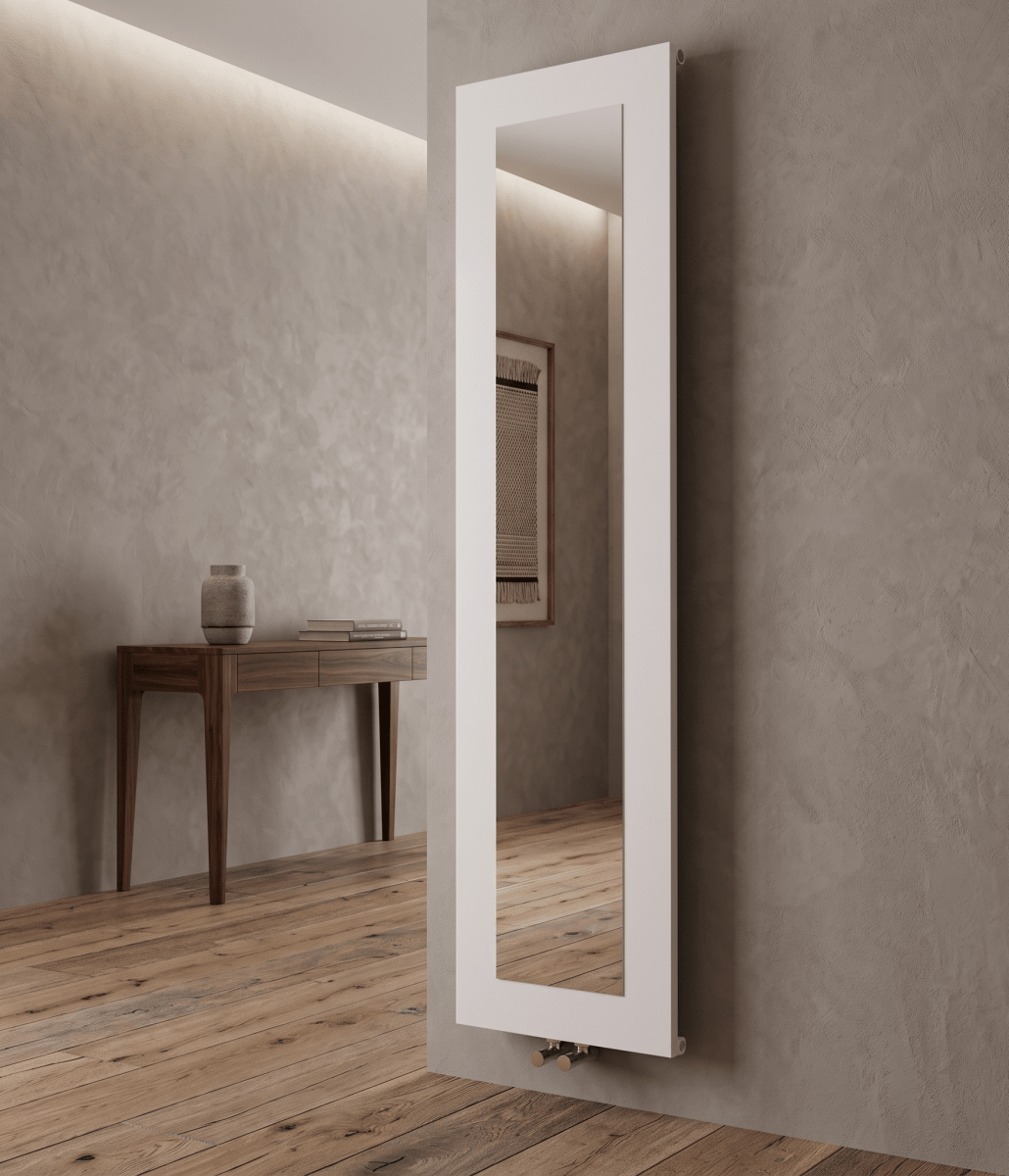 Carisa Quadro Vertical Anthracite Mirror Radiator in 1610H x 280W
