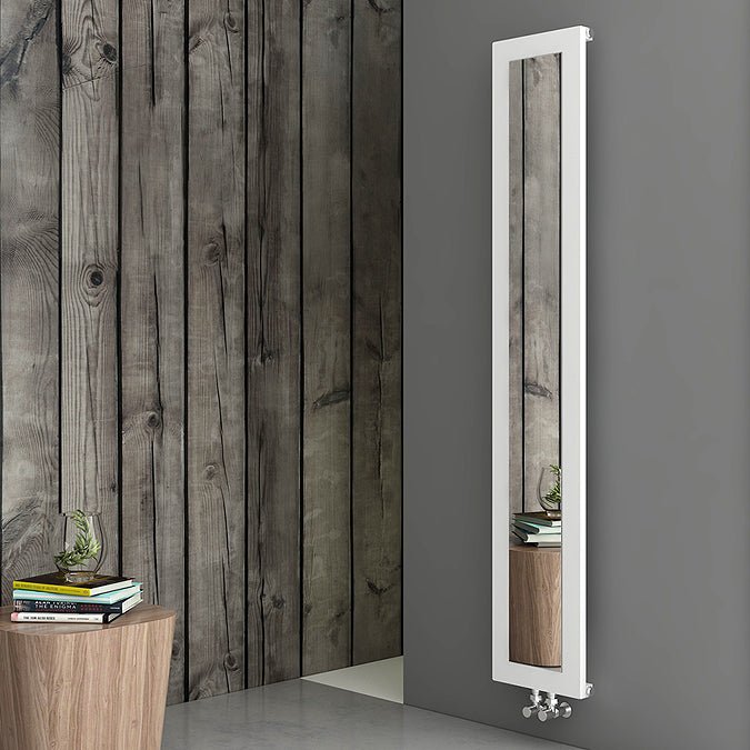 Carisa Quadro Vertical Anthracite Mirror Radiator in 1610H x 280W