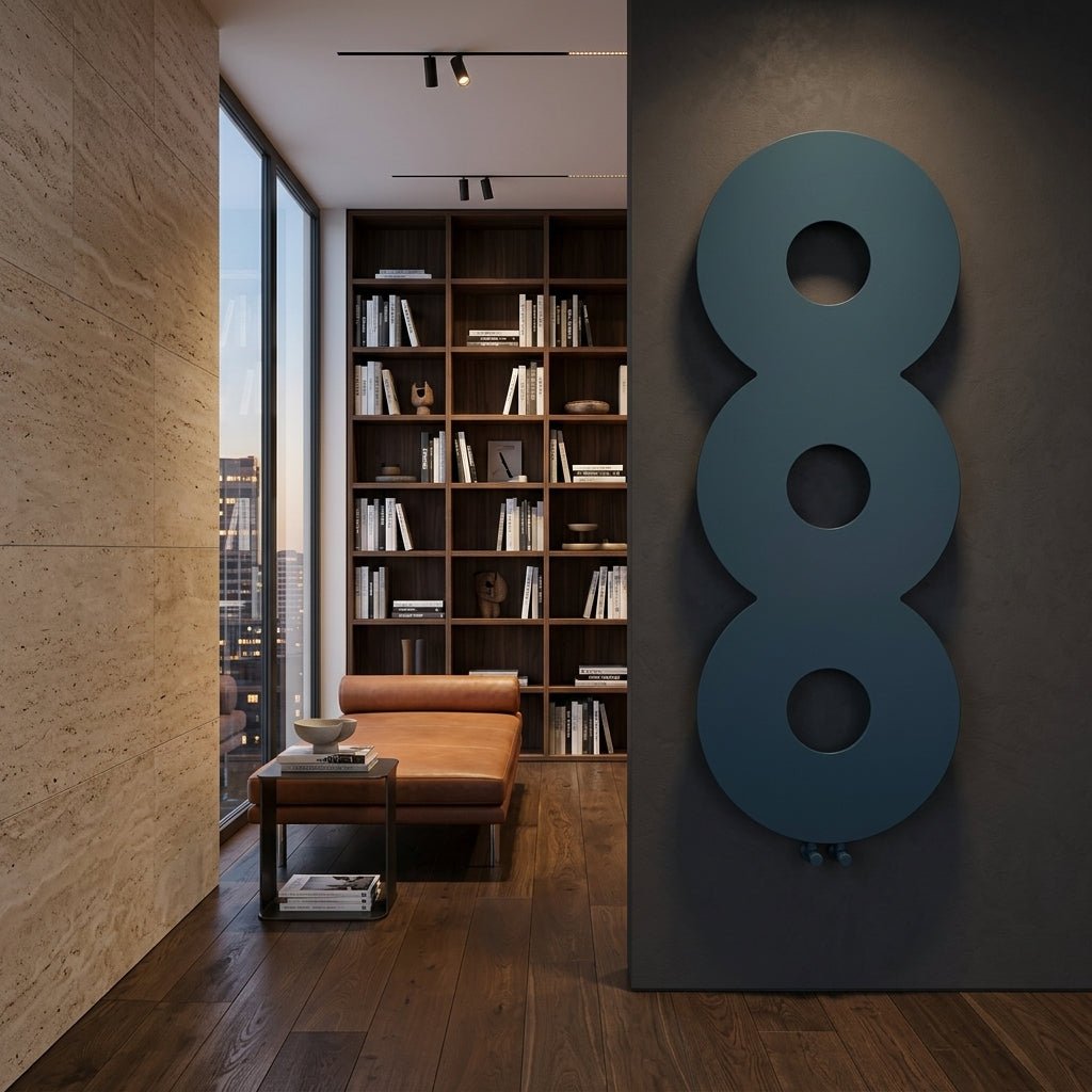 Carisa Rochester Infinity Circles Slim Steel Radiator in 470H x 470W