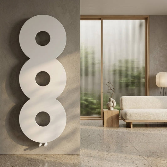 Carisa Rochester Infinity Circles Slim Steel Radiator in 470H x 470W