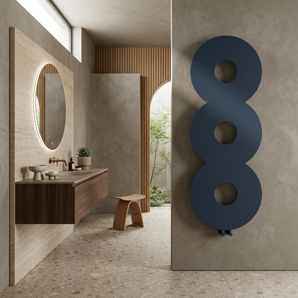 Carisa Rochester Infinity Circles Slim Steel Radiator in 470H x 470W