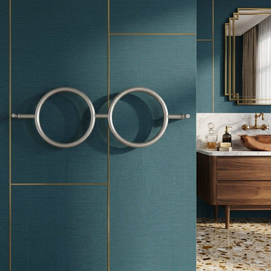 Carisa Roni Stainless Steel Hoop Towel Radiator in 400H x 640W